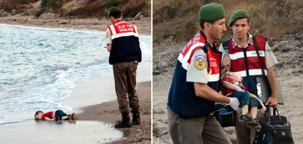 The pictures of the boy, found on a beach in Bodrum were published by the Turkish Dogan Haber news agency (DHA).